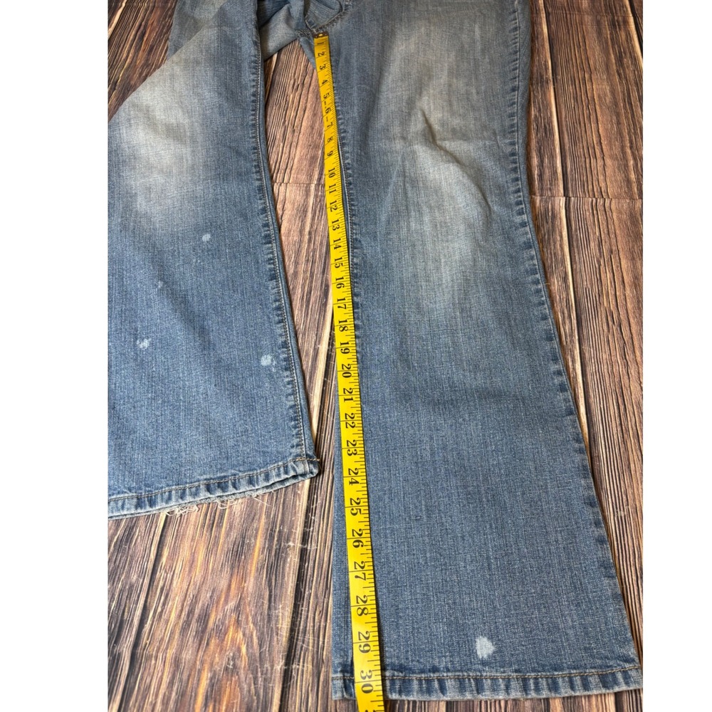 J6 Premium Jeans Women Flare Bootcut Light Wash Embroidered Pockets Size 14 - Picture 6 of 16